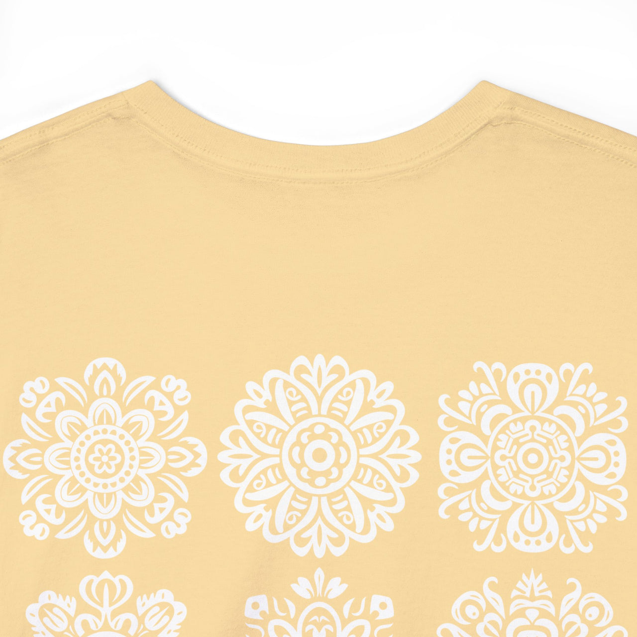 Front and Back Flower Design - Unisex Heavy Cotton Tee