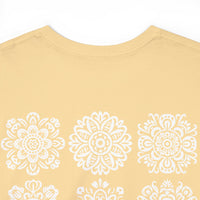 Thumbnail for Front and Back Flower Design - Unisex Heavy Cotton Tee