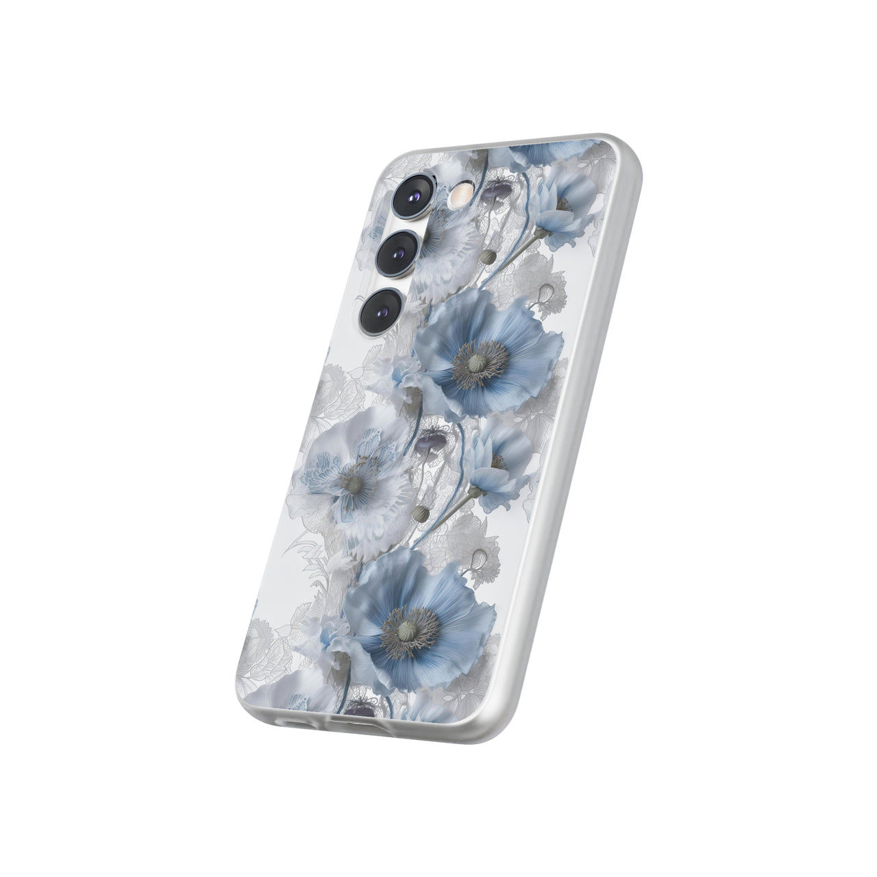 Himalayan Blue Poppy - Flexi Cases for Samsung Galaxy S23, Samsung Galaxy S23 Plus, and Samsung Galaxy S23 Ultra