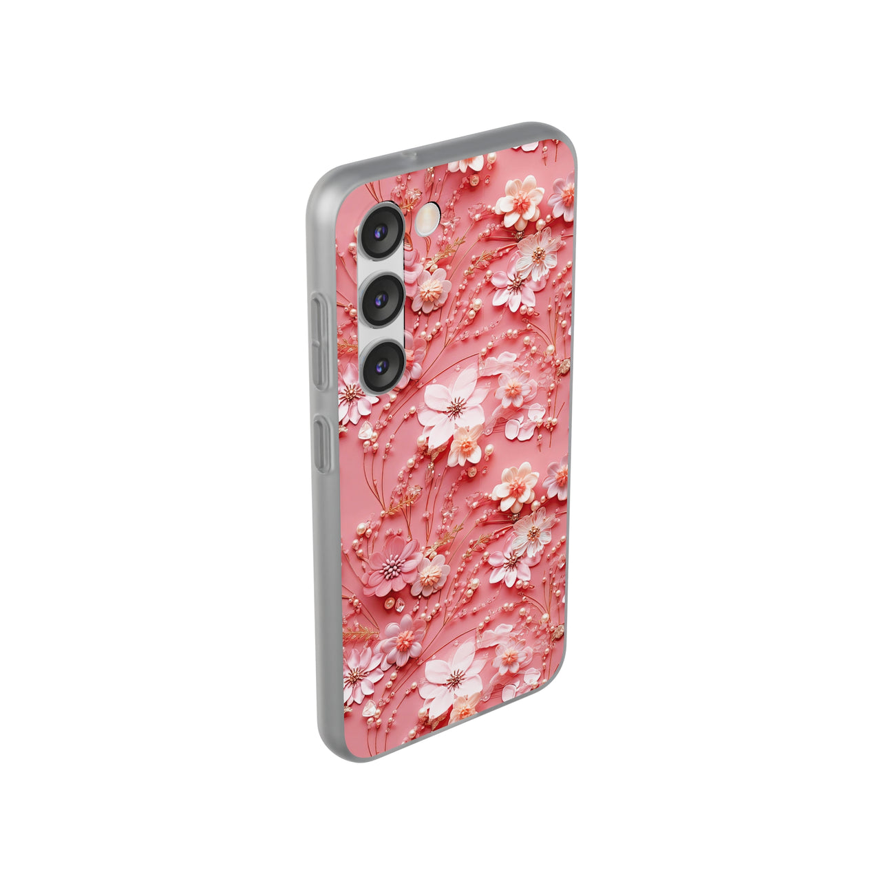 Floral Champagne Toast - Flexi Cases for Samsung Galaxy S23, Samsung Galaxy S23 Plus, and Samsung Galaxy S23 Ultra