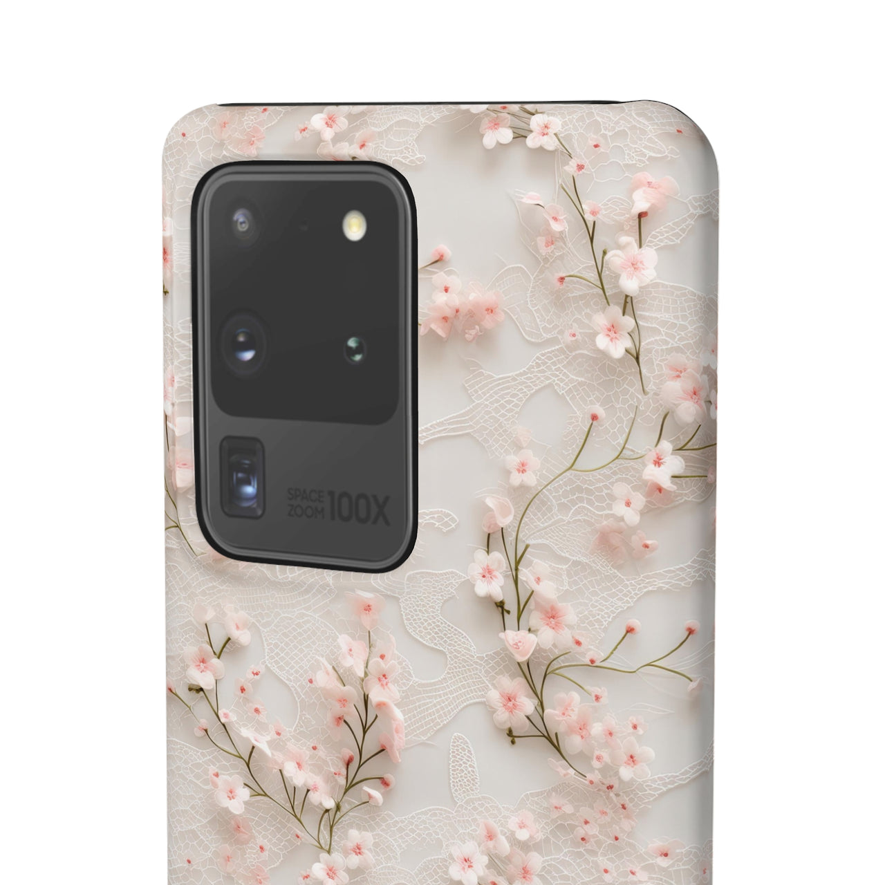 White Lace and Cherry Blossoms - Snap Case for Samsung Galaxy S20, Samsung Galaxy S20+, Samsung Galaxy S20 Ultra, & Samsung Galaxy S20 FE