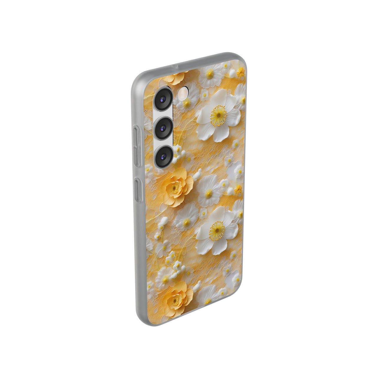 Yellow Floral - Flexi Cases for Samsung Galaxy S23, Samsung Galaxy S23 Plus, and Samsung Galaxy S23 Ultra