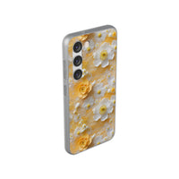 Thumbnail for Yellow Floral - Flexi Cases for Samsung Galaxy S23, Samsung Galaxy S23 Plus, and Samsung Galaxy S23 Ultra