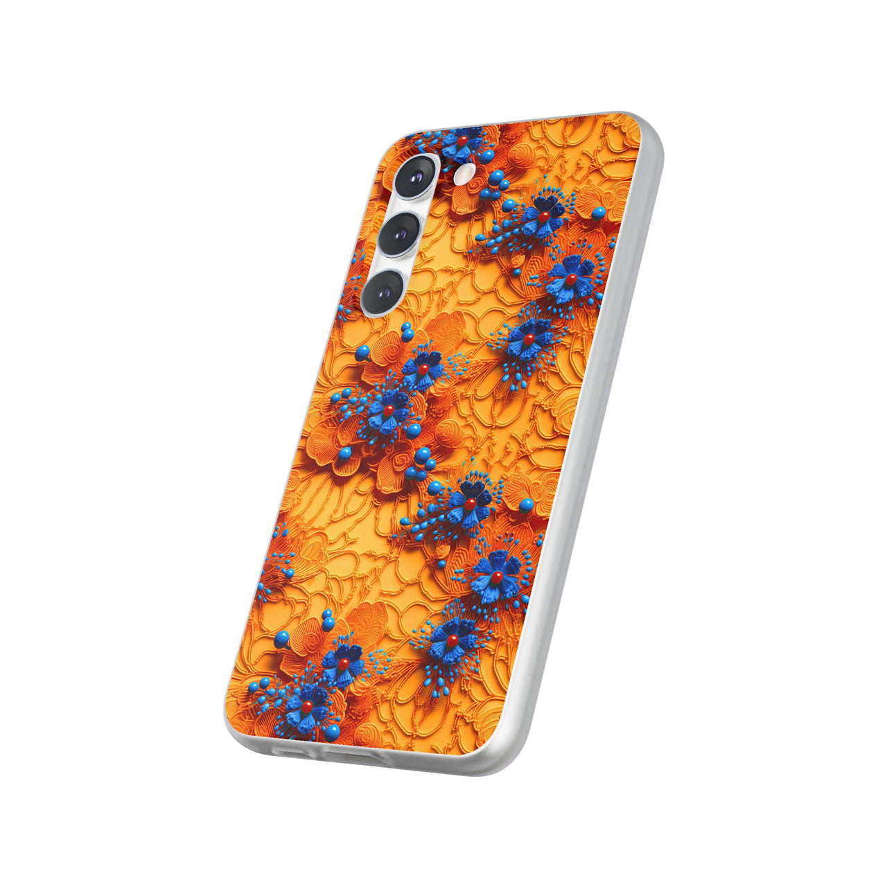 Royal Ryukyu Blossoms - Flexi Cases for Samsung Galaxy S23, Samsung Galaxy S23 Plus, and Samsung Galaxy S23 Ultra