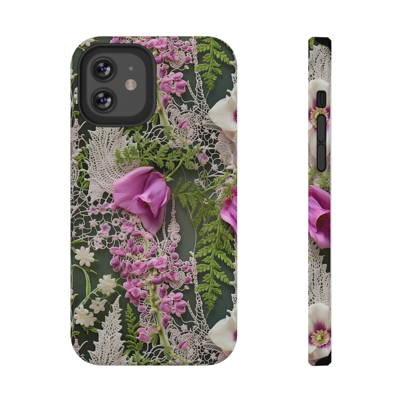 Woodland Whispers Impact-Resistant Case for iPhone 12, iPhone 12 Mini, iPhone 12 Pro, and iPhone 12 Pro Max. Supports Wireless Charging.