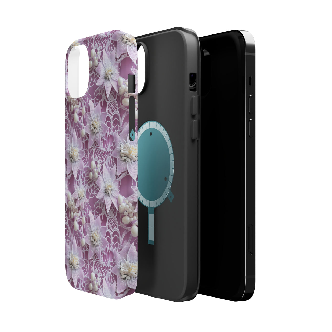 Coquette Clematis MagSafe Tough Cases for iPhone 14, iPhone 14 Pro, iPhone 14 Plus, and iPhone 14 Pro Max