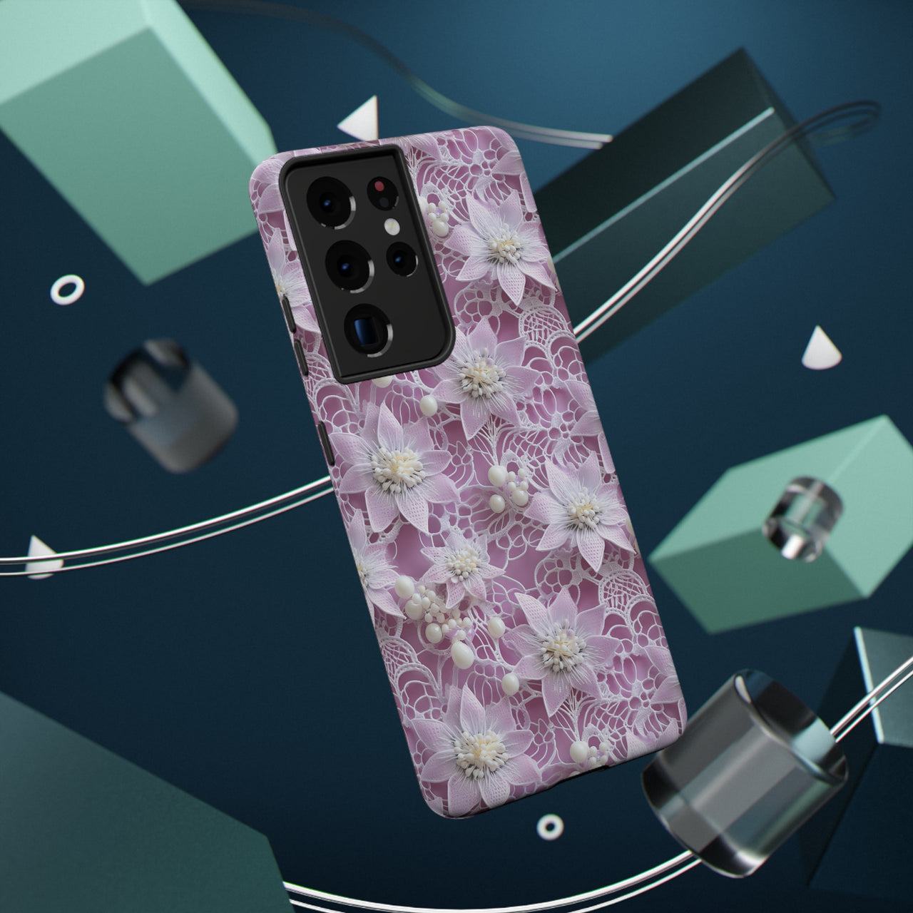 Coquette Clematis  Impact-Resistant Cases for Samsung Galaxy S21, Samsung Galaxy S21 Plus, and Samsung Galaxy S21 Ultra. Supports Wireless Charging.