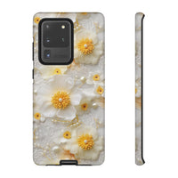 Thumbnail for Yellow and White Floral Tough Cases for Samsung Galaxy S20, Samsung Galaxy S20+, Samsung Galaxy S20 Ultra, and Samsung Galaxy S20 FE