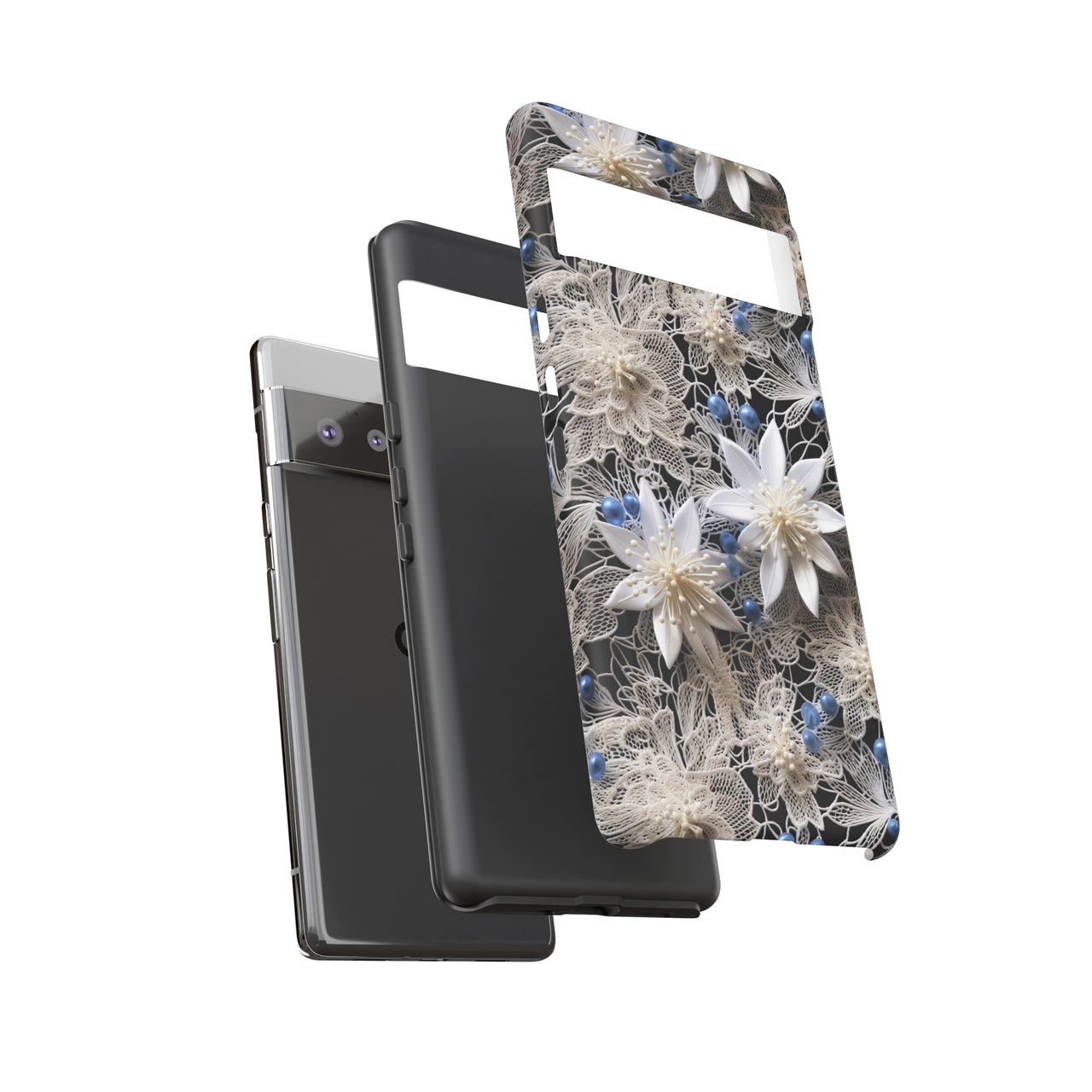 Vintage Lace and Clematis Tough Cases for Google Pixel 6 and Google Pixel 6 Pro