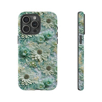 Thumbnail for Teal Petals - Tough Case for iPhone 15, iPhone 15 Pro, iPhone 15 Plus, and iPhone 15 Pro Max