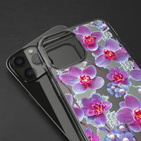 Thumbnail for *Clear Case* Fuchsia Orchid - iPhone 12, iPhone 12 Mini, iPhone 12 Pro, iPhone 12 Pro Max - Supports Wireless Charging