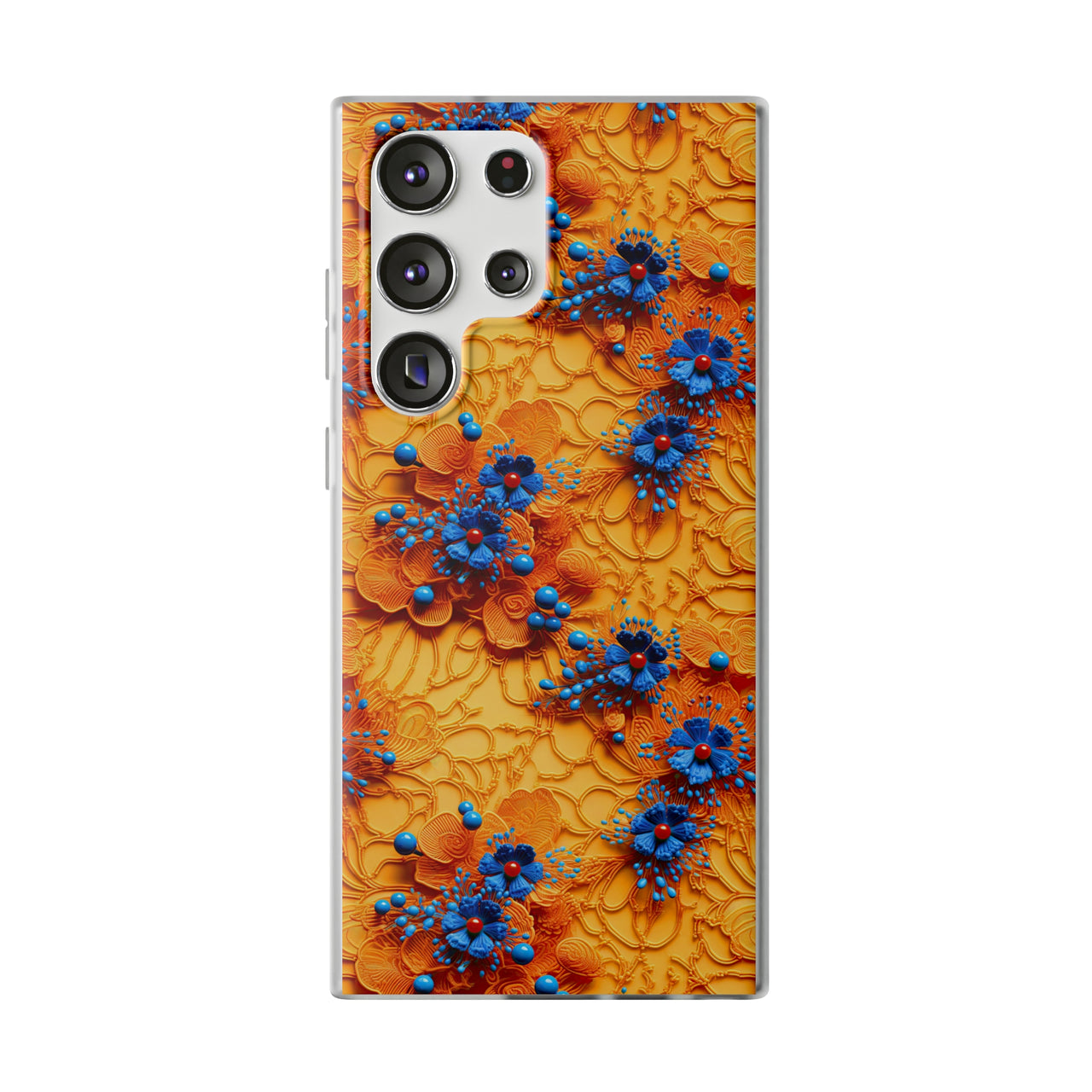 Royal Ryukyu Blossoms - Flexi Cases for Samsung Galaxy S23, Samsung Galaxy S23 Plus, and Samsung Galaxy S23 Ultra