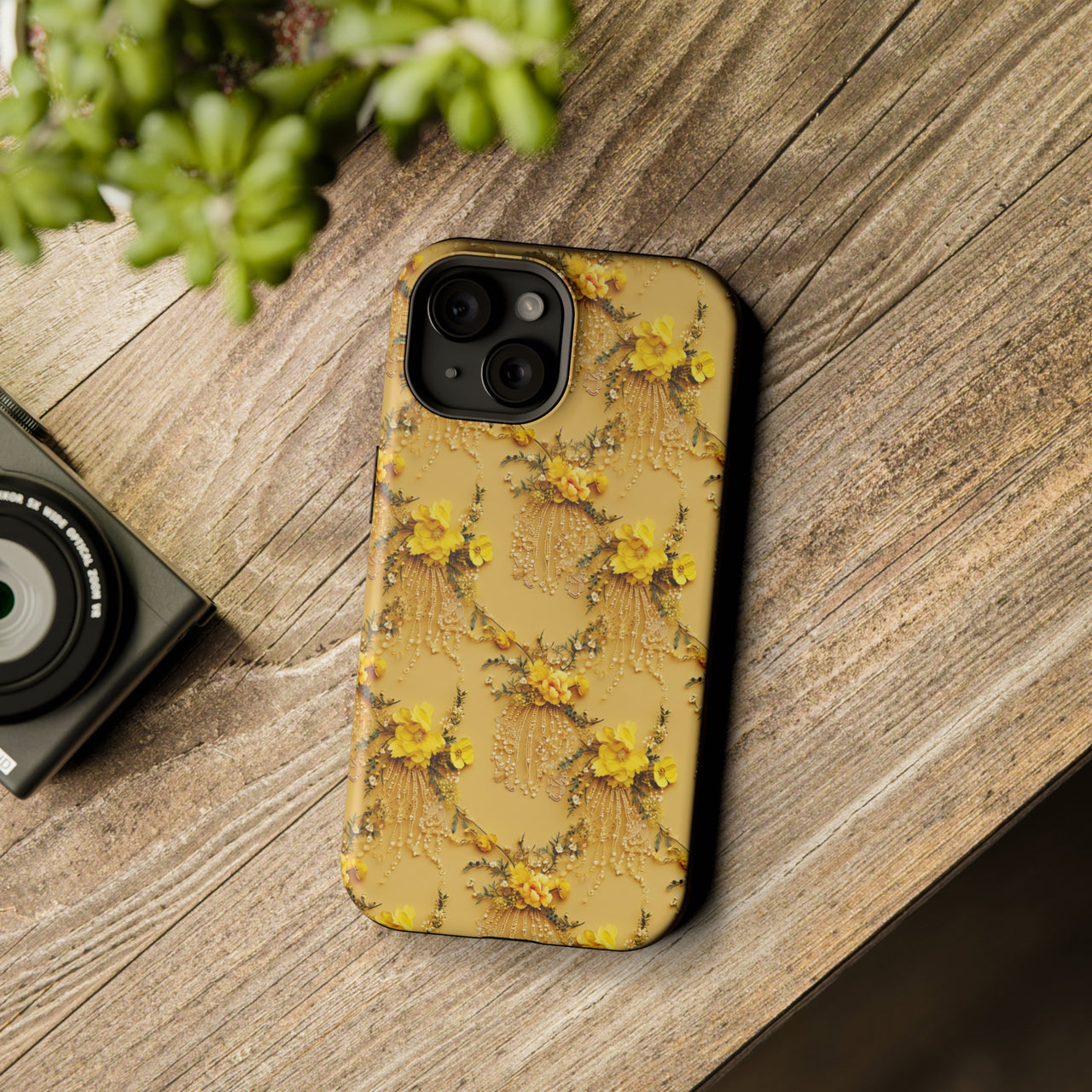 Floral Sunshine - MagSafe Tough Case for iPhone 15, iPhone 15 Pro, iPhone 15 Plus, & iPhone 15 Pro Max