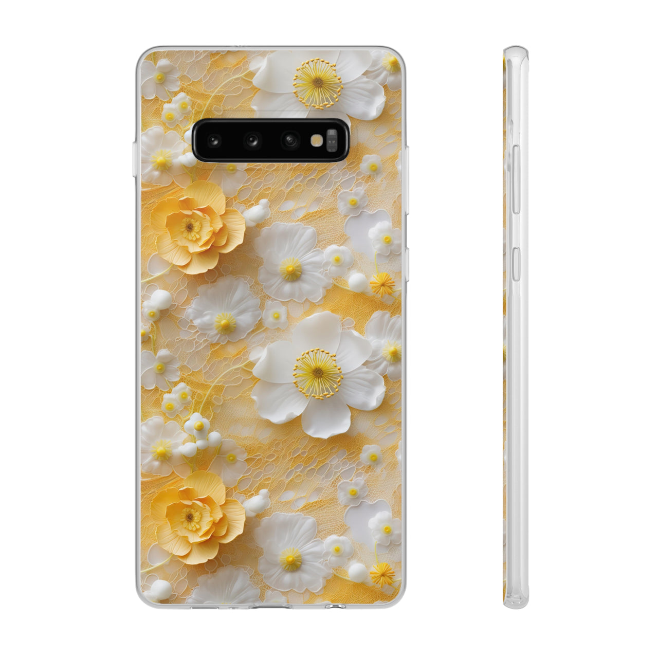 Yellow Floral - Flexi Cases for Samsung Galaxy S10, Samsung Galaxy S10E, & Samsung Galaxy S10 Plus