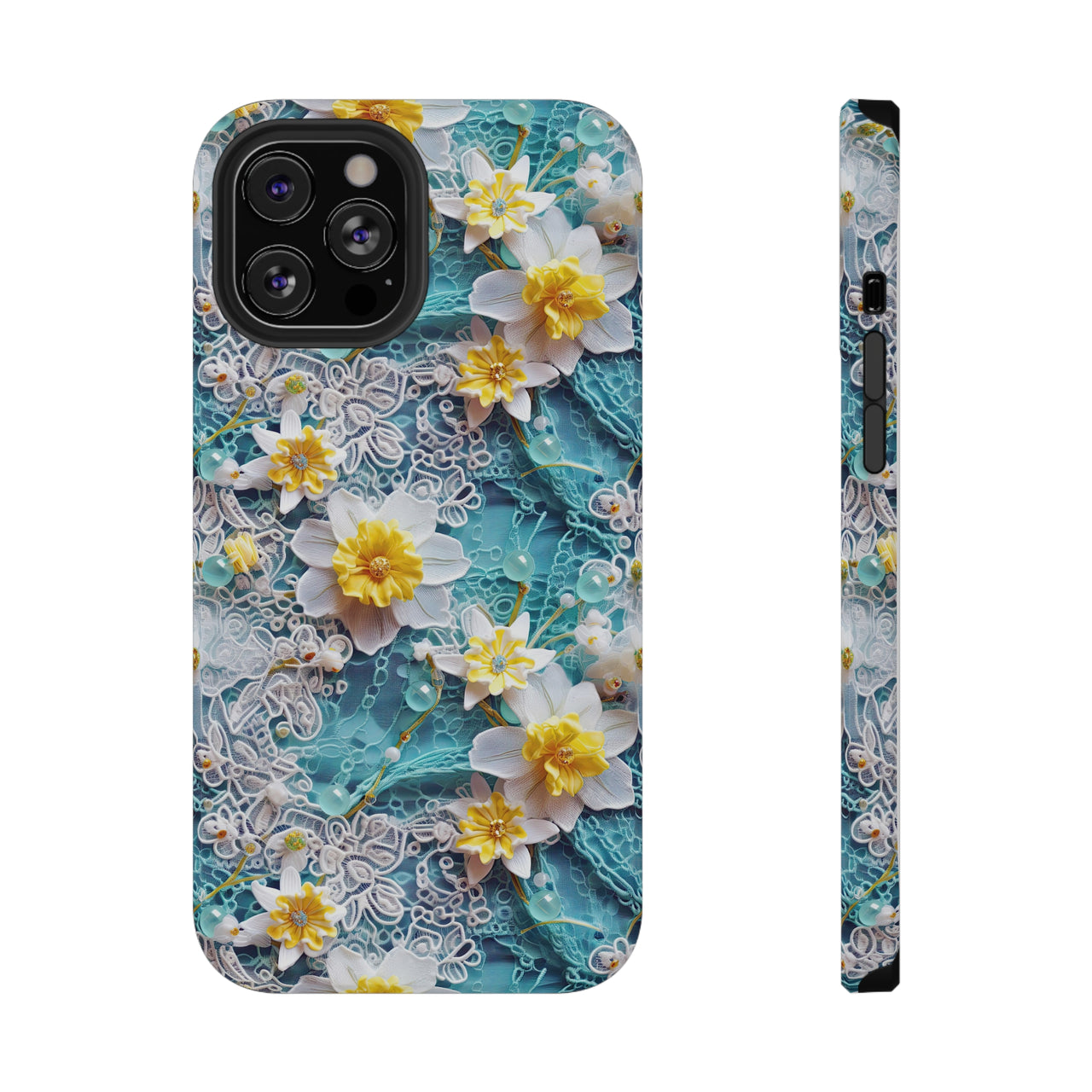 Daffodil for March Birthday - Impact-Resistant Case for iPhone 12, iPhone 12 Mini, iPhone 12 Pro, and iPhone 12 Pro Max. Supports Wireless Charging.