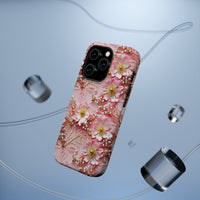 Thumbnail for Gold-Kissed Flowers on Pink Lace - MagSafe Tough Case for iPhone 14, iPhone 14 Pro, iPhone 14 Plus, and iPhone 14 Pro Max