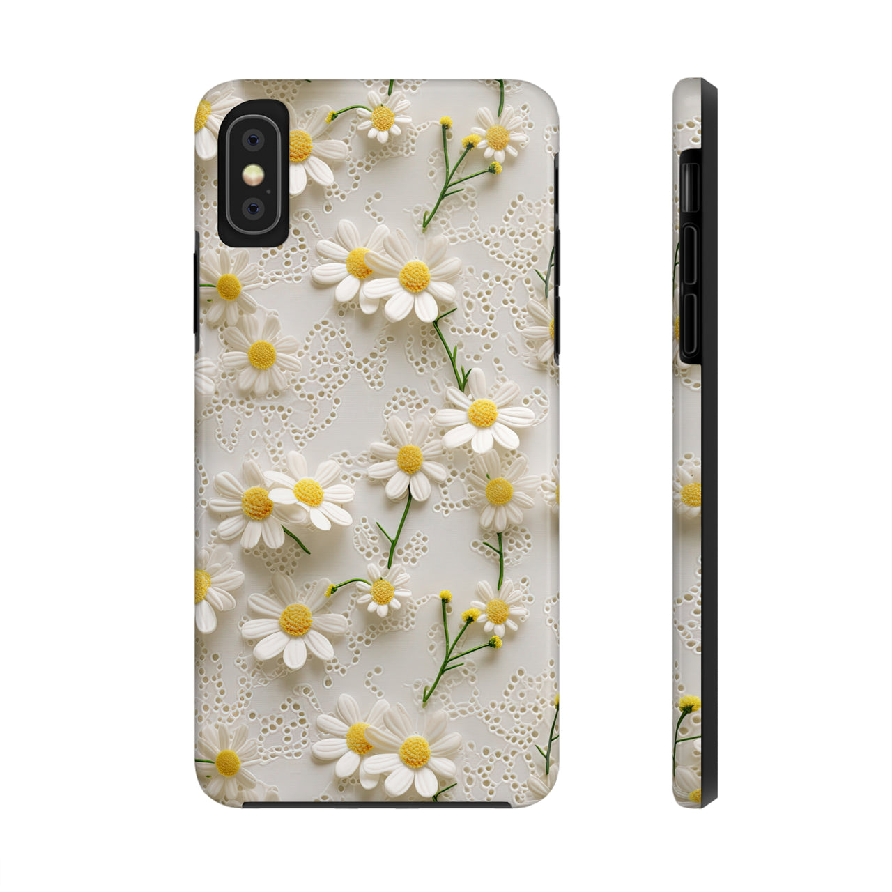 Daisy Tough Phone Cases for iPhone X, iPhone XR, iPhone XS, and iPhone XS MAX. Supports Wireless Charging.