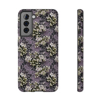 Thumbnail for White Flowers on a Purple Bed - Impact-Resistant Case for Samsung Galaxy S21, Samsung Galaxy S21 Plus, and Samsung Galaxy S21 Ultra. Supports Wireless Charging.