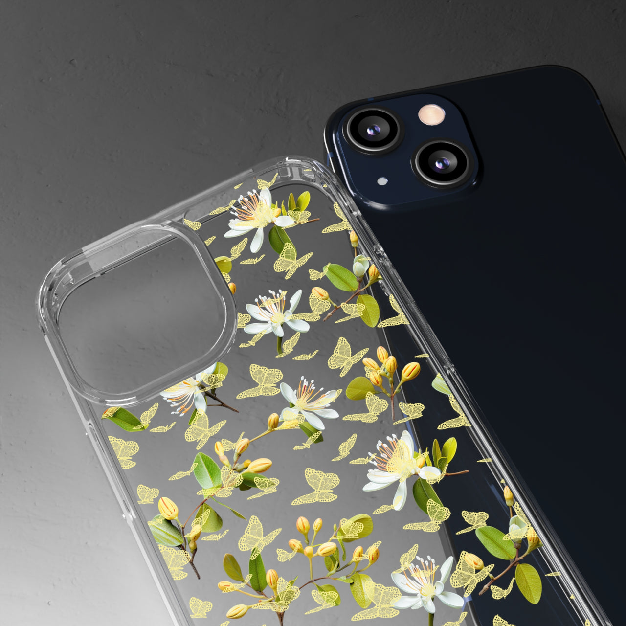 *Clear Case* Lace Butterfly - iPhone 13, iPhone 13 Mini, iPhone 13 Pro, iPhone 13 Pro Max - Supports Wireless Charging