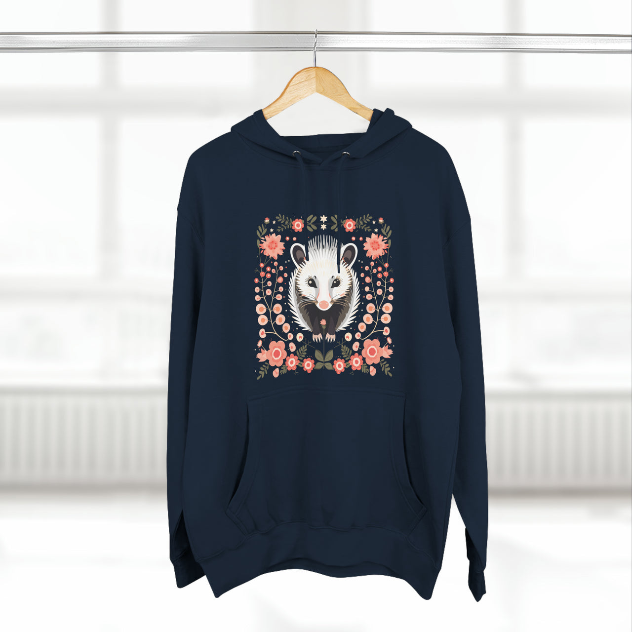 Cozy Craft Opossum Three-Panel Fleece Hoodie