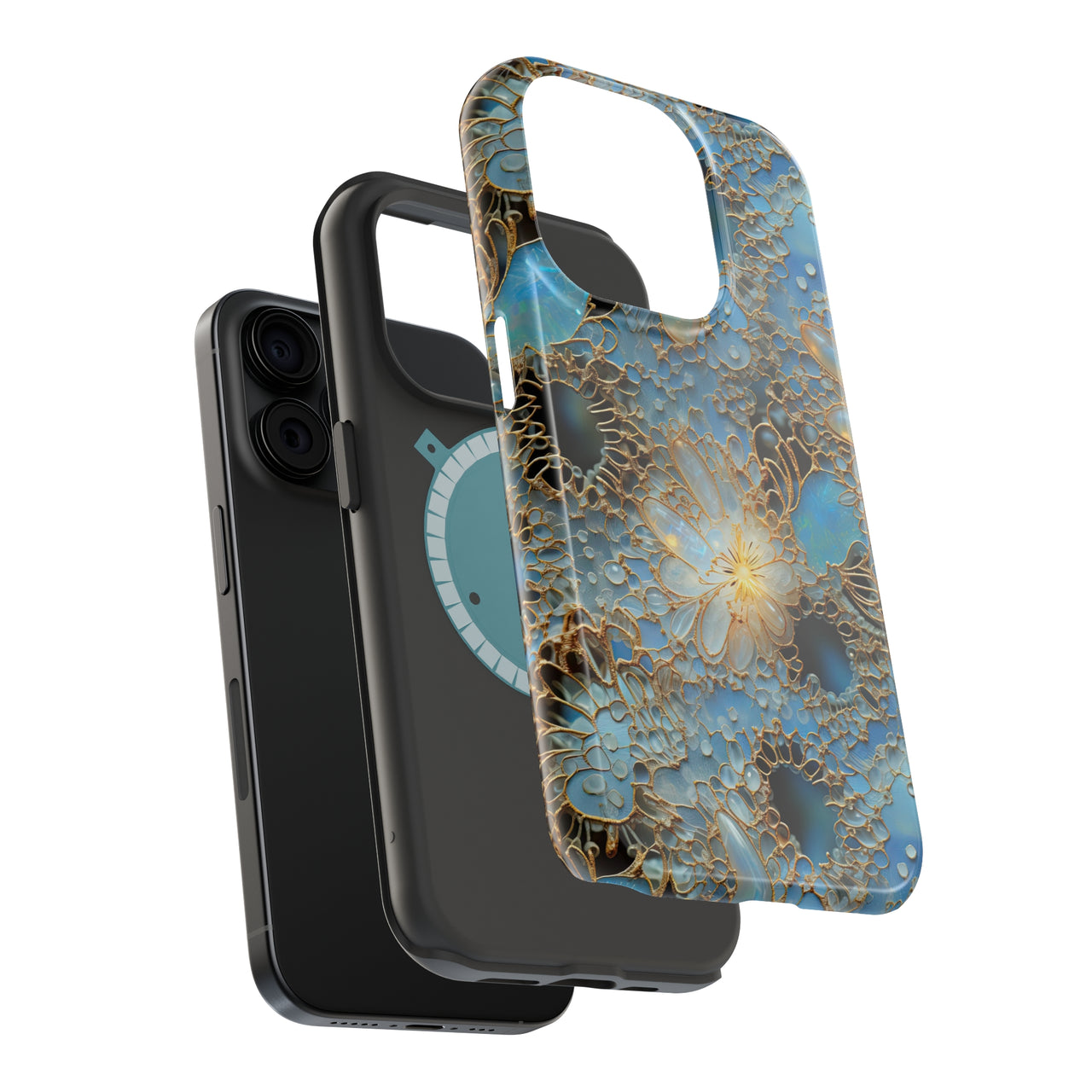 Gemstones and Gold Lace - MagSafe Tough Case for iPhone 15, iPhone 15 Pro, iPhone 15 Plus, & iPhone 15 Pro Max