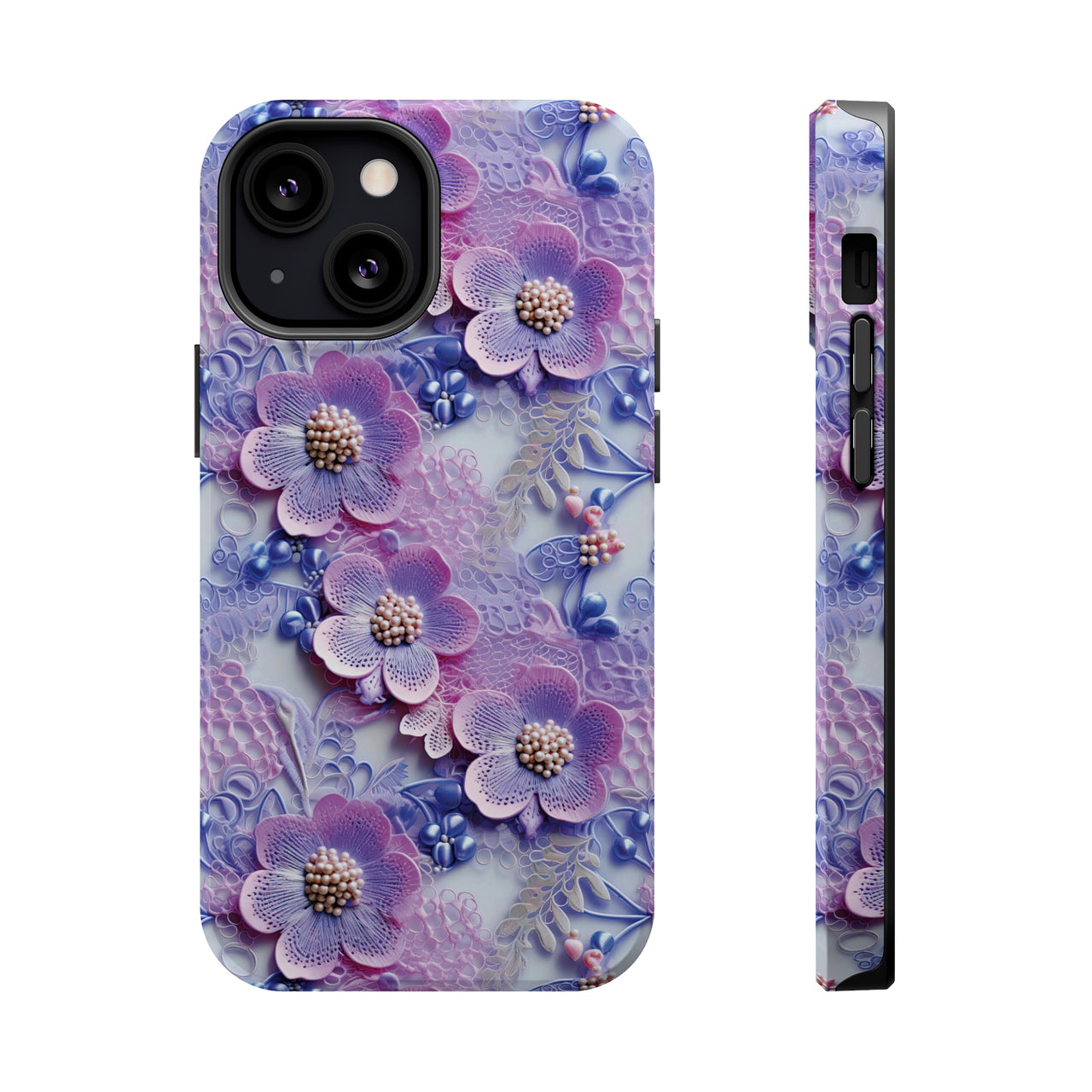 Pink and Purple Harmony - MagSafe Tough Cases for iPhone 13, iPhone 13 Mini, iPhone 13 Pro, and iPhone 13 Pro Max.