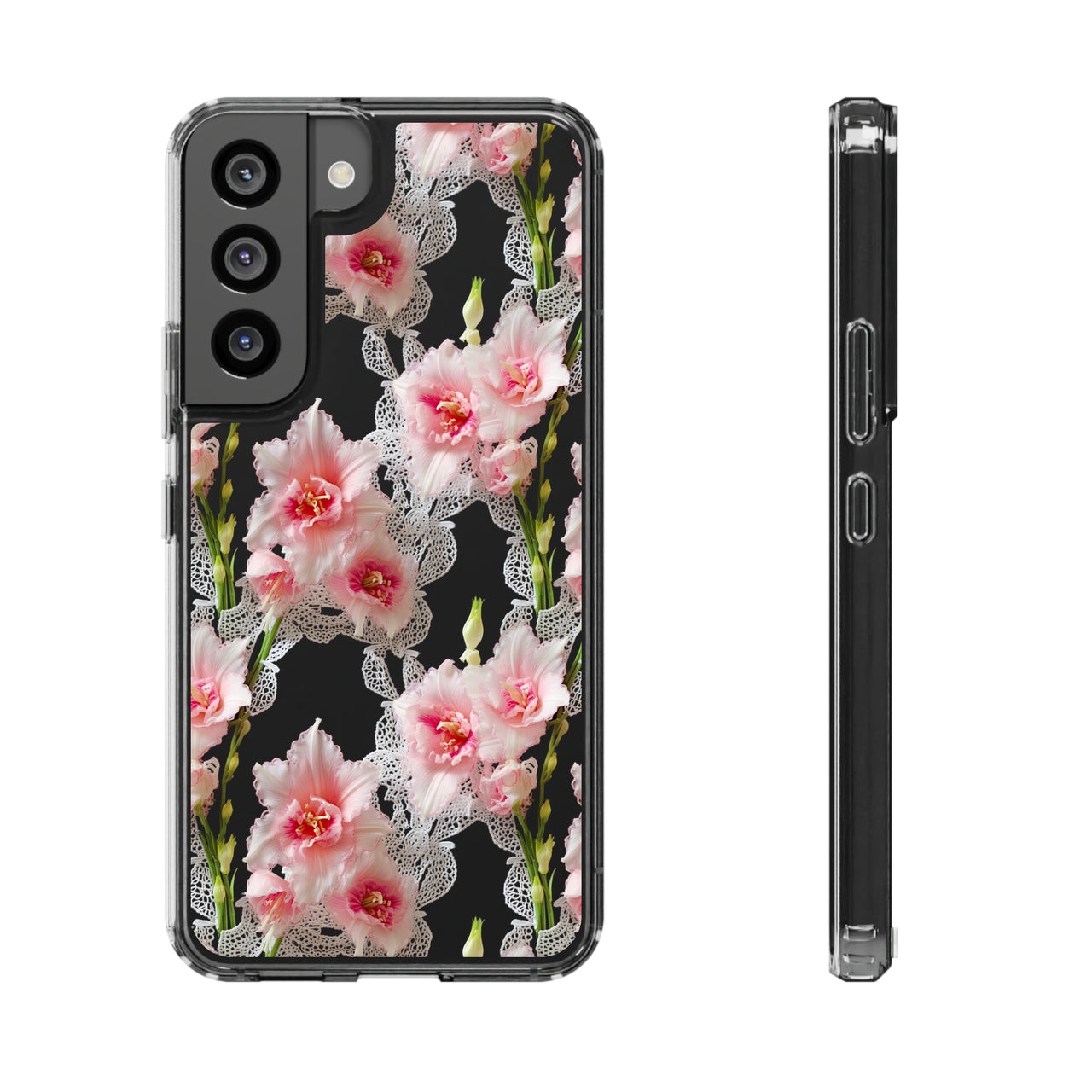 *Clear Case* Gladioli Garden - Samsung Galaxy S22, Samsung Galaxy S22 Plus, Samsung Galaxy S22 Ultra - Supports Wireless Charging