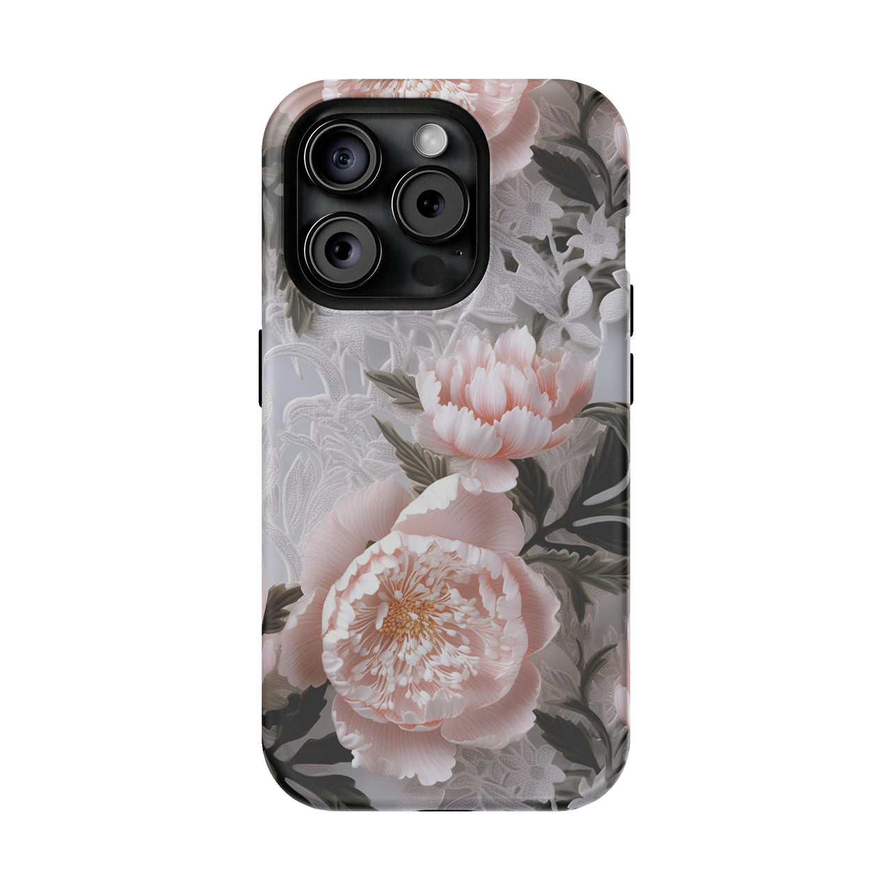 Pink Peony - MagSafe Tough Case for iPhone 15, iPhone 15 Pro, iPhone 15 Plus, & iPhone 15 Pro Max