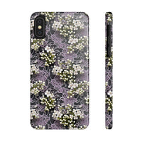 Thumbnail for White Flowers on a Purple Bed - Slim Phone Cases for iPhone X, iPhone XR, iPhone XS, and iPhone XS MAX