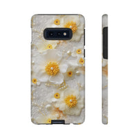 Thumbnail for White and Yellow Floral Tough Cases for Samsung Galaxy S10, Samsung Galaxy S10E, and Samsung Galaxy S10 Plus