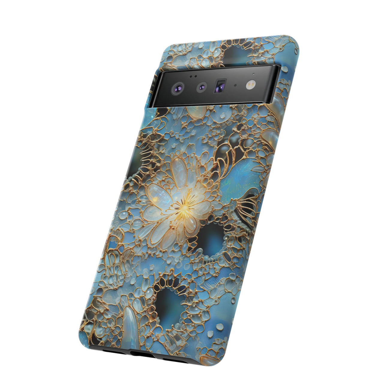 Gemstones and Gold Lace Tough Cases for Google Pixel 6 and Google Pixel 6 Pro