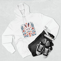 Thumbnail for Folk Art Rabbit Three-Panel Fleece Hoodie