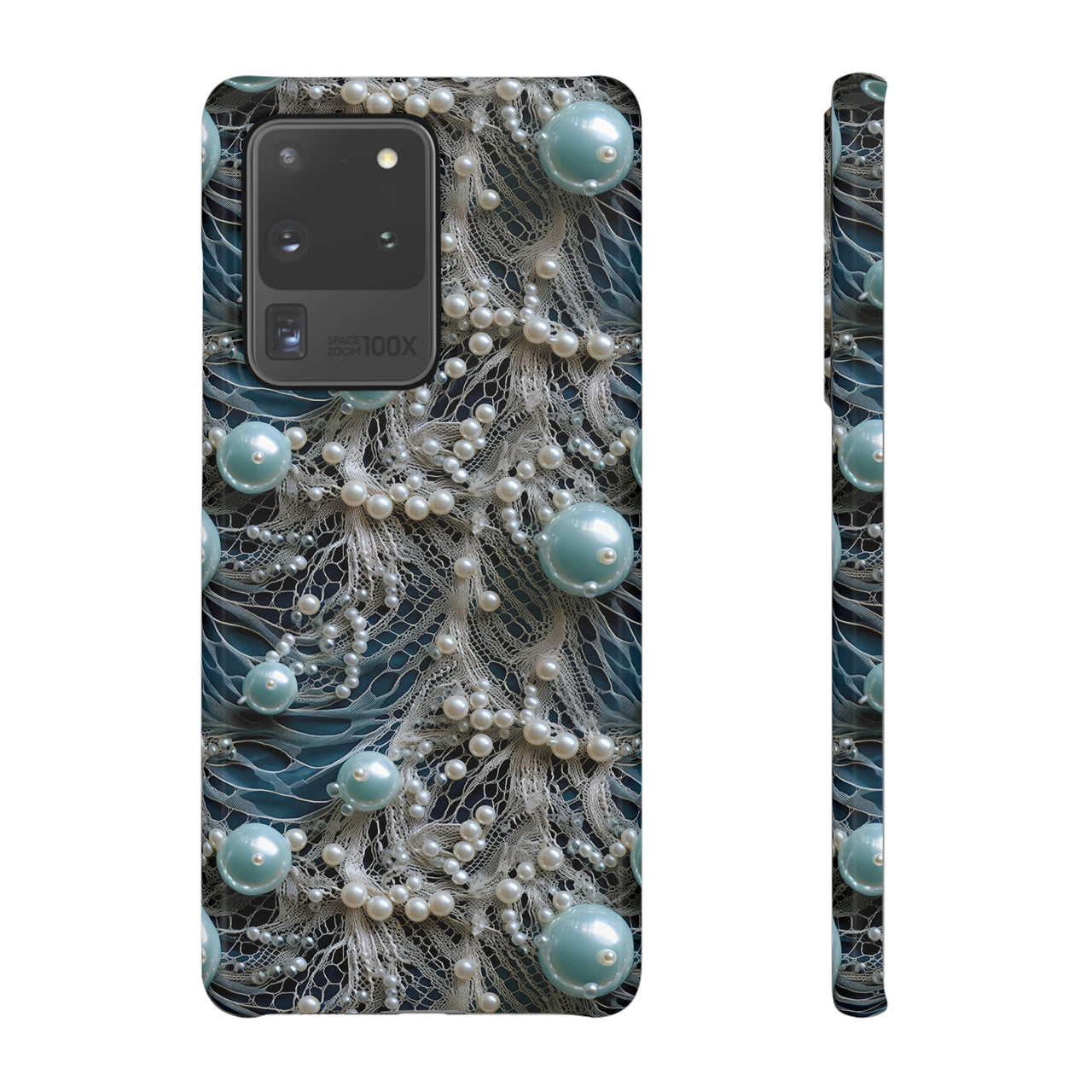 Sea Foam Lace and Pearls - Snap Case for Samsung Galaxy S20, Samsung Galaxy S20+, Samsung Galaxy S20 Ultra, & Samsung Galaxy S20 FE