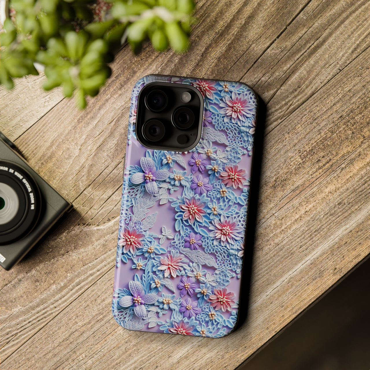 Cotton Candy Meadow - MagSafe Tough Case for iPhone 15, iPhone 15 Pro, iPhone 15 Plus, & iPhone 15 Pro Max