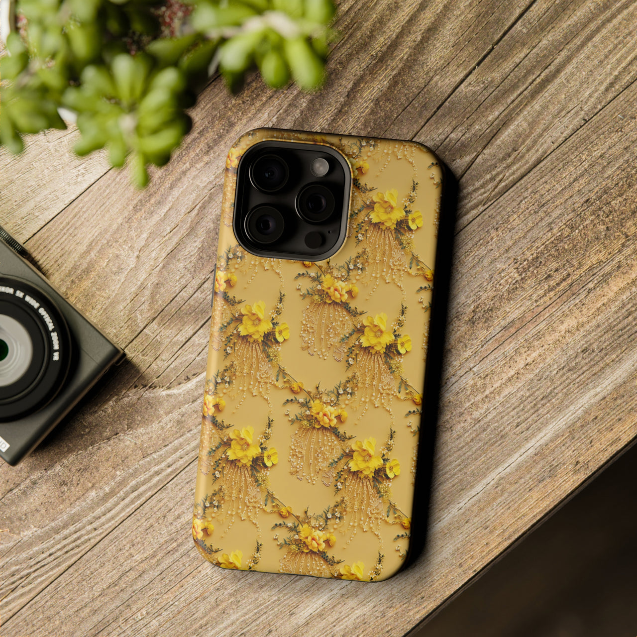 Floral Sunshine - MagSafe Tough Case for iPhone 15, iPhone 15 Pro, iPhone 15 Plus, & iPhone 15 Pro Max