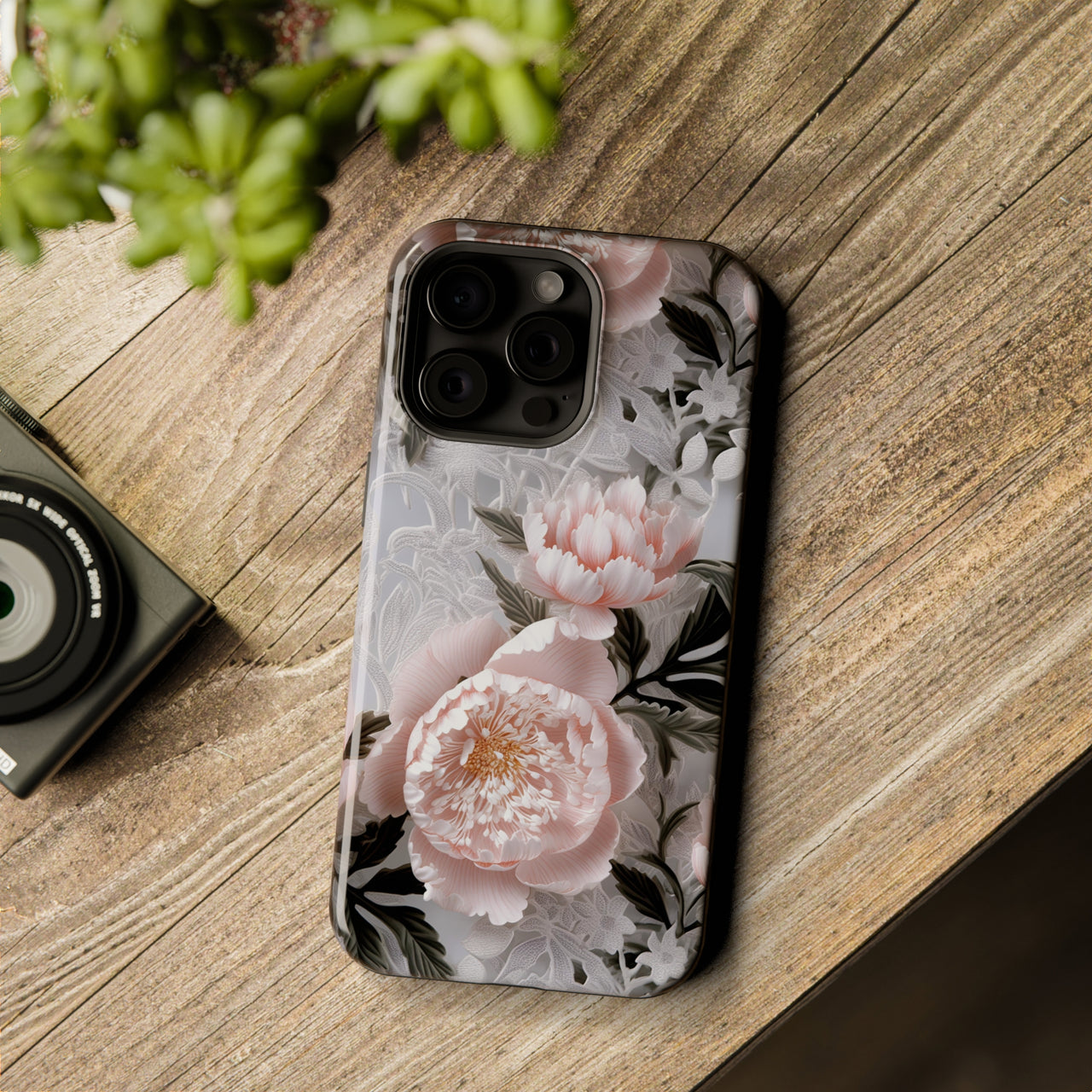 Pink Peony - MagSafe Tough Case for iPhone 15, iPhone 15 Pro, iPhone 15 Plus, & iPhone 15 Pro Max