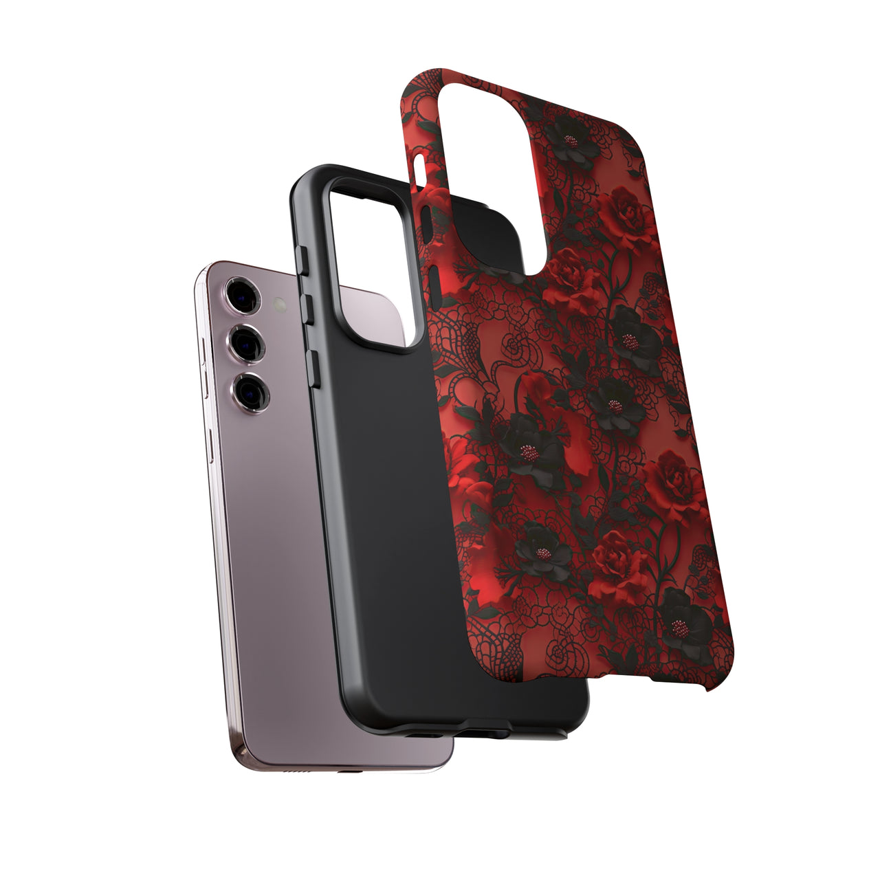 Gothic Rose Tough Cases for Samsung Galaxy S23, Samsung Galaxy S23 Plus, and Samsung Galaxy S23 Ultra