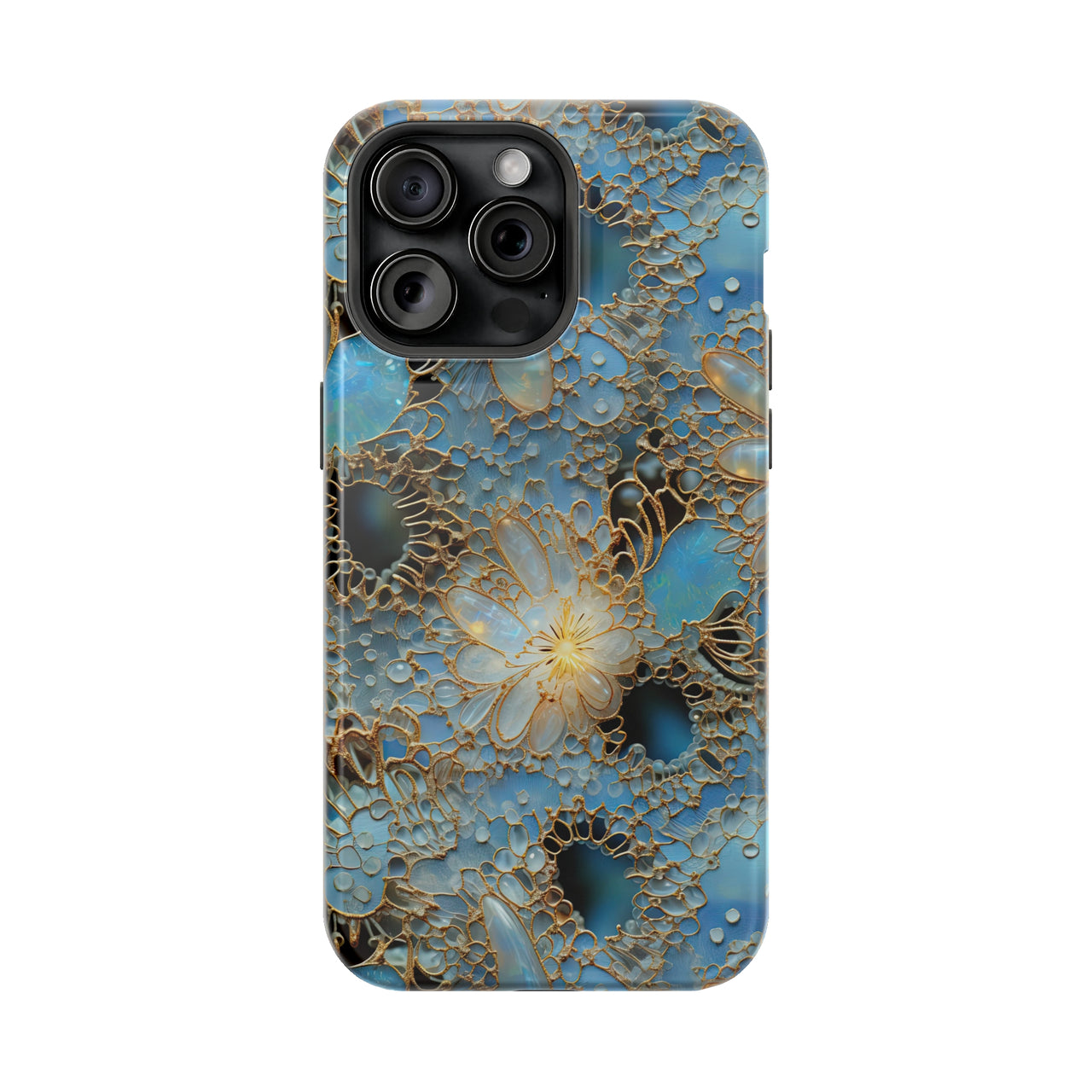 Gemstones and Gold Lace - MagSafe Tough Case for iPhone 15, iPhone 15 Pro, iPhone 15 Plus, & iPhone 15 Pro Max