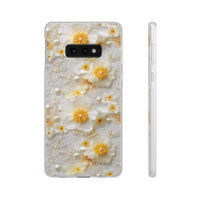 Thumbnail for Yellow and White Floral - Flexi Cases for Samsung Galaxy S10, Samsung Galaxy S10E, & Samsung Galaxy S10 Plus