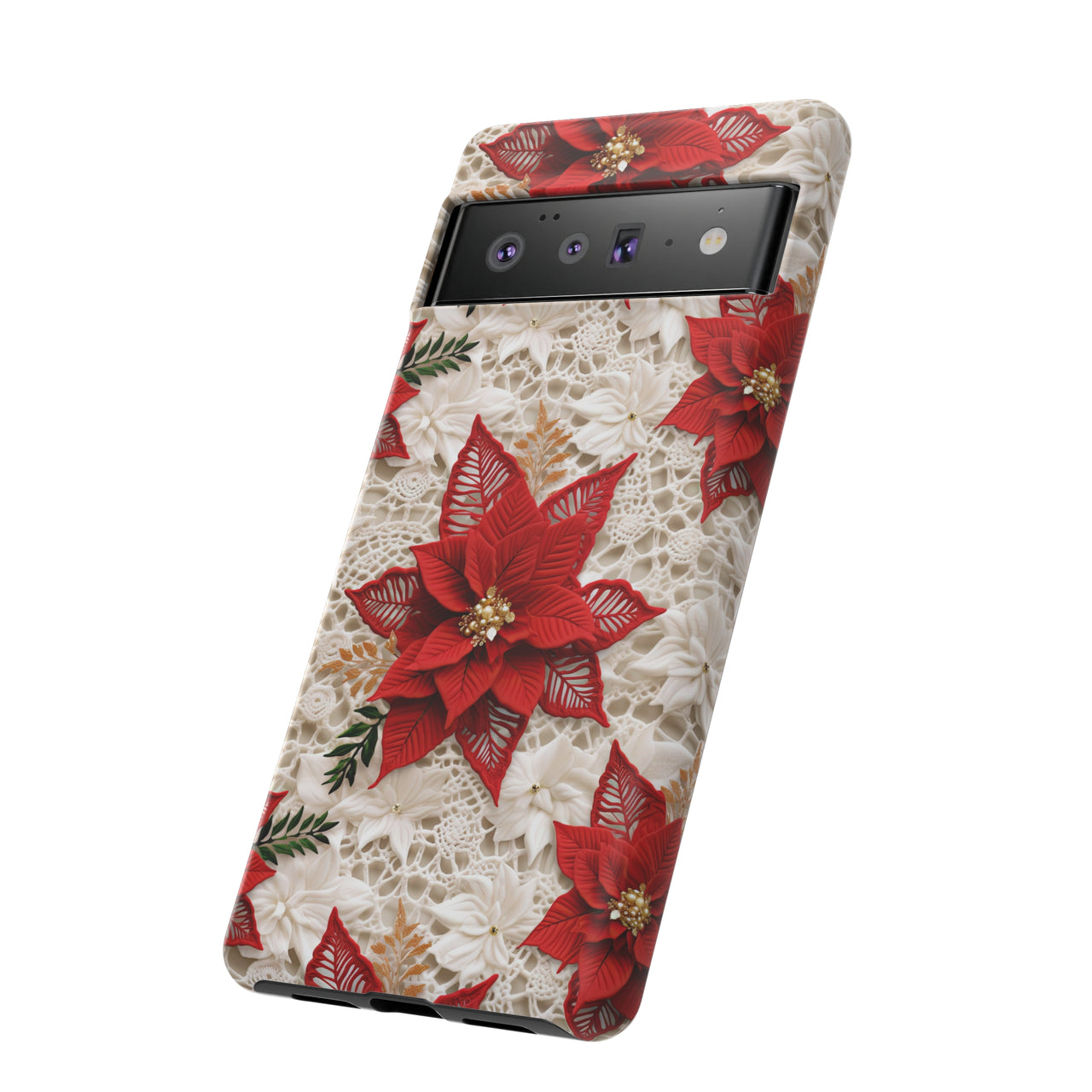 Christmas Poinsettia Tough Cases for Google Pixel 6 and Google Pixel 6 Pro