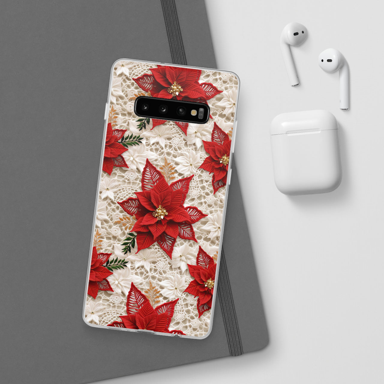 Christmas Poinsettia - Flexi Cases for Samsung Galaxy S10, Samsung Galaxy S10E, & Samsung Galaxy S10 Plus