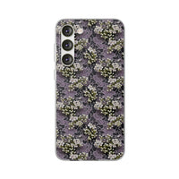 Thumbnail for White Flowers on a Purple Bed - Flexi Cases for Samsung Galaxy S23, Samsung Galaxy S23 Plus, and Samsung Galaxy S23 Ultra