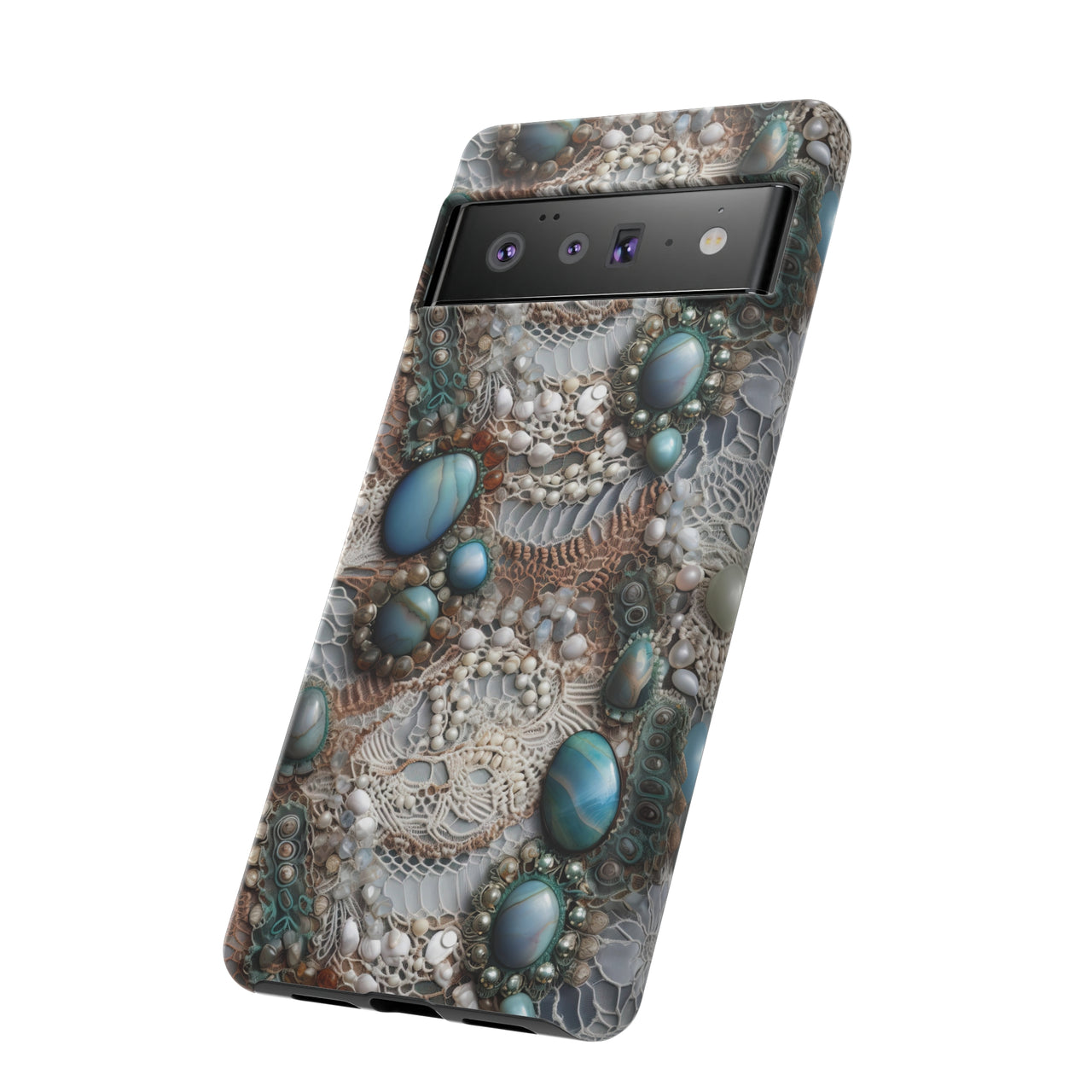 Boho Agate and Lace Tough Cases for Google Pixel 6 and Google Pixel 6 Pro