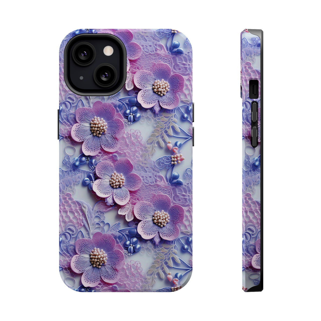 Pink and Purple Harmony - MagSafe Tough Cases for iPhone 13, iPhone 13 Mini, iPhone 13 Pro, and iPhone 13 Pro Max.