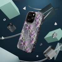 Thumbnail for Purple Sweet Pea MagSafe Tough Cases for iPhone 13, iPhone 13 Mini, iPhone 13 Pro, and iPhone 13 Pro Max.