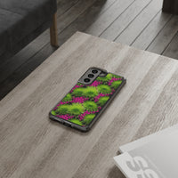 Thumbnail for *Clear Case* Green Mums and Lace - Samsung Galaxy S22, Samsung Galaxy S22 Plus, Samsung Galaxy S22 Ultra - Supports Wireless Charging