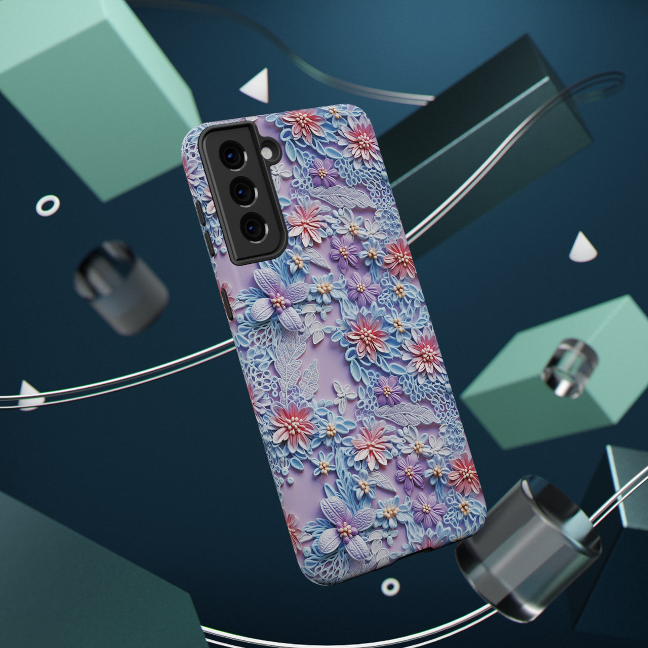 Cotton Candy Meadow - Impact-Resistant Case for Samsung Galaxy S21, Samsung Galaxy S21 Plus, and Samsung Galaxy S21 Ultra. Supports Wireless Charging.