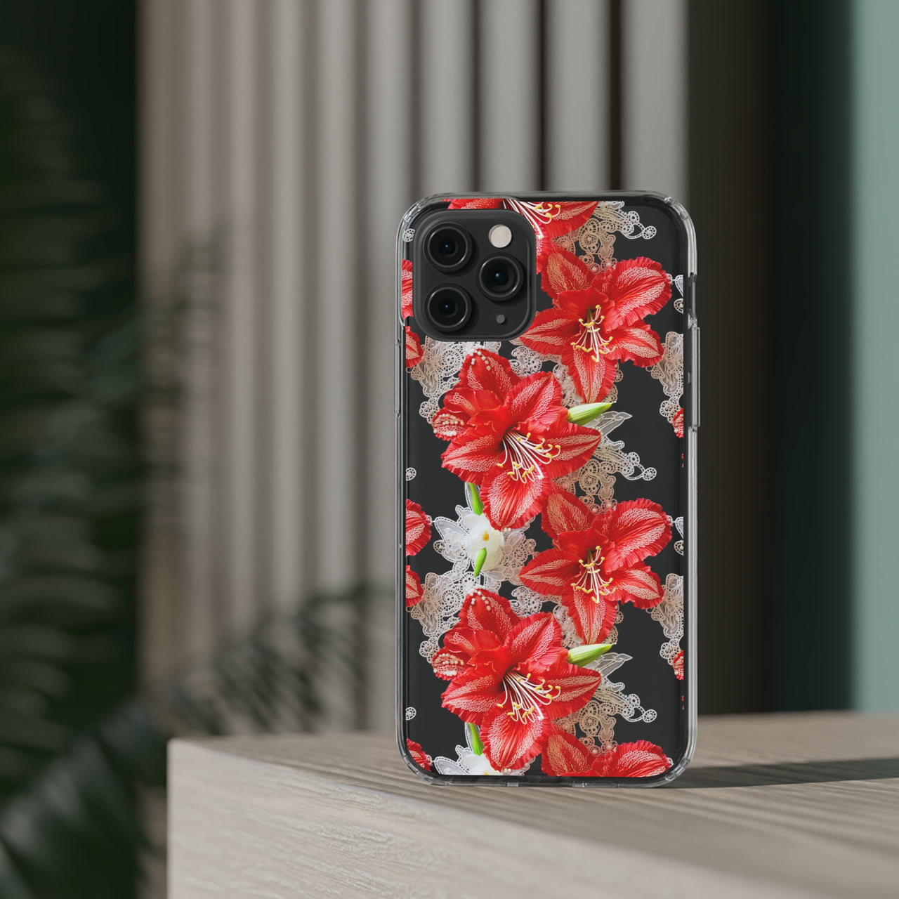 *Clear Case* Enchanting Amaryllis - iPhone 11, iPhone 11 Pro, iPhone 11 Pro Max - Supports Wireless Charging