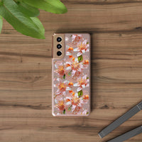 Thumbnail for *Clear Case* Pink Lily - Samsung Galaxy S21, Samsung Galaxy S21 Plus, Samsung Galaxy S21 Ultra - Supports Wireless Charging