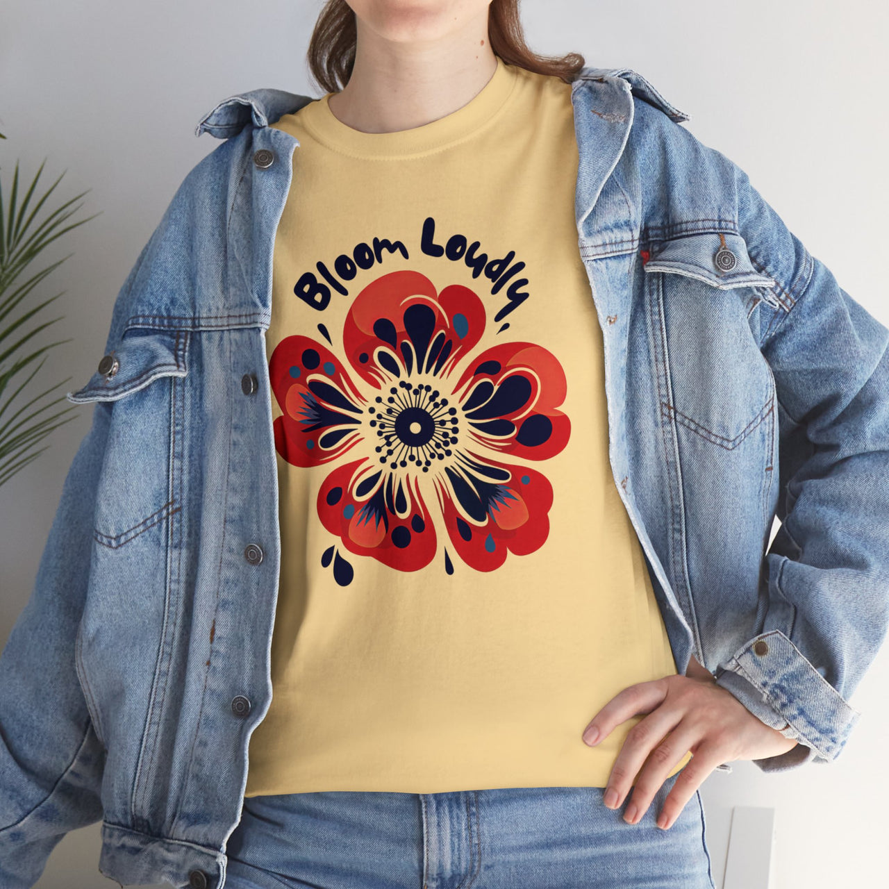 "Bloom Loudly" - Unisex Heavy Cotton Tee